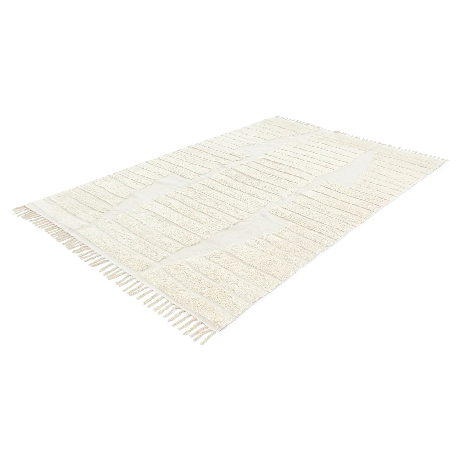 Shaggy rugs - Rani Natural Cotton Shaggy (off-white)