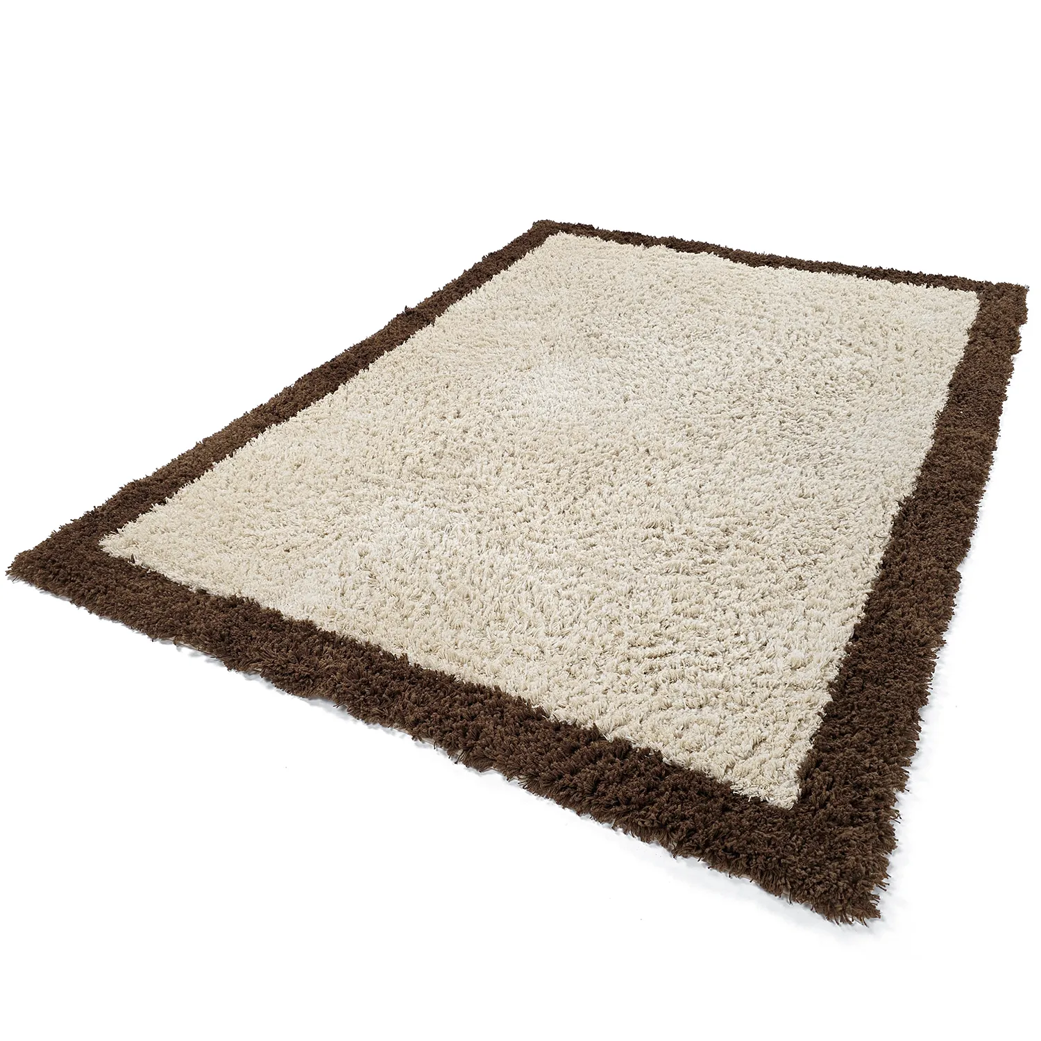 Shaggy rugs - Sagres Natural Cotton Shaggy (off-white/brown)