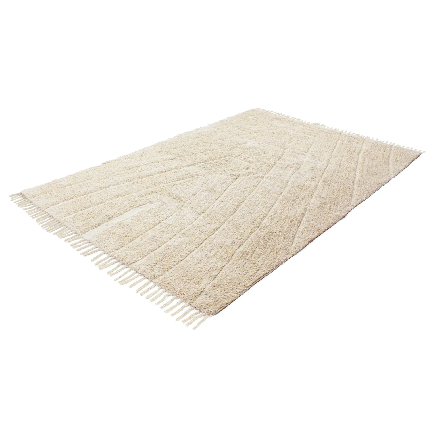 Shaggy rugs - Sivia Natural Cotton Shaggy (beige)