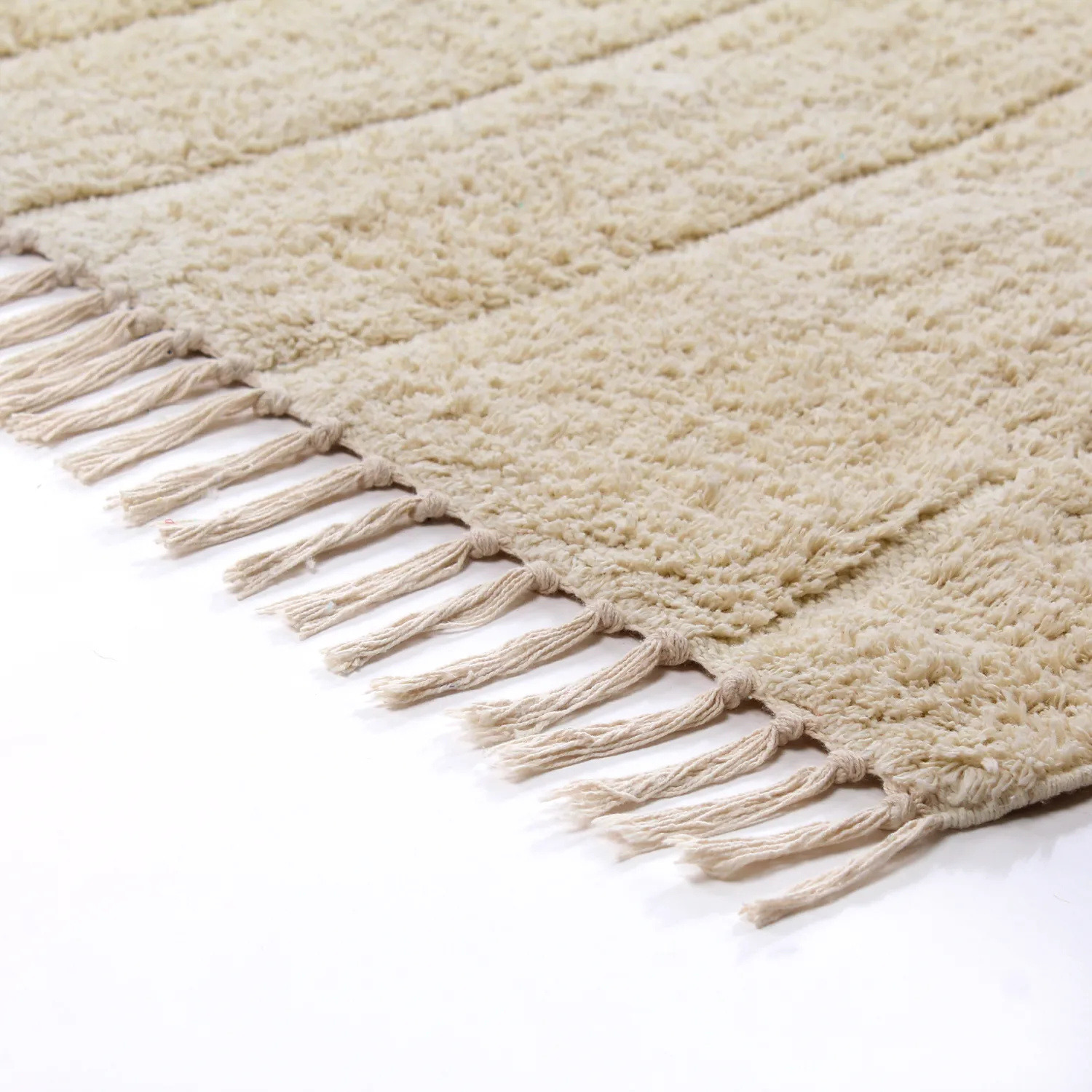 Shaggy rugs - Sivia Natural Cotton Shaggy (beige)