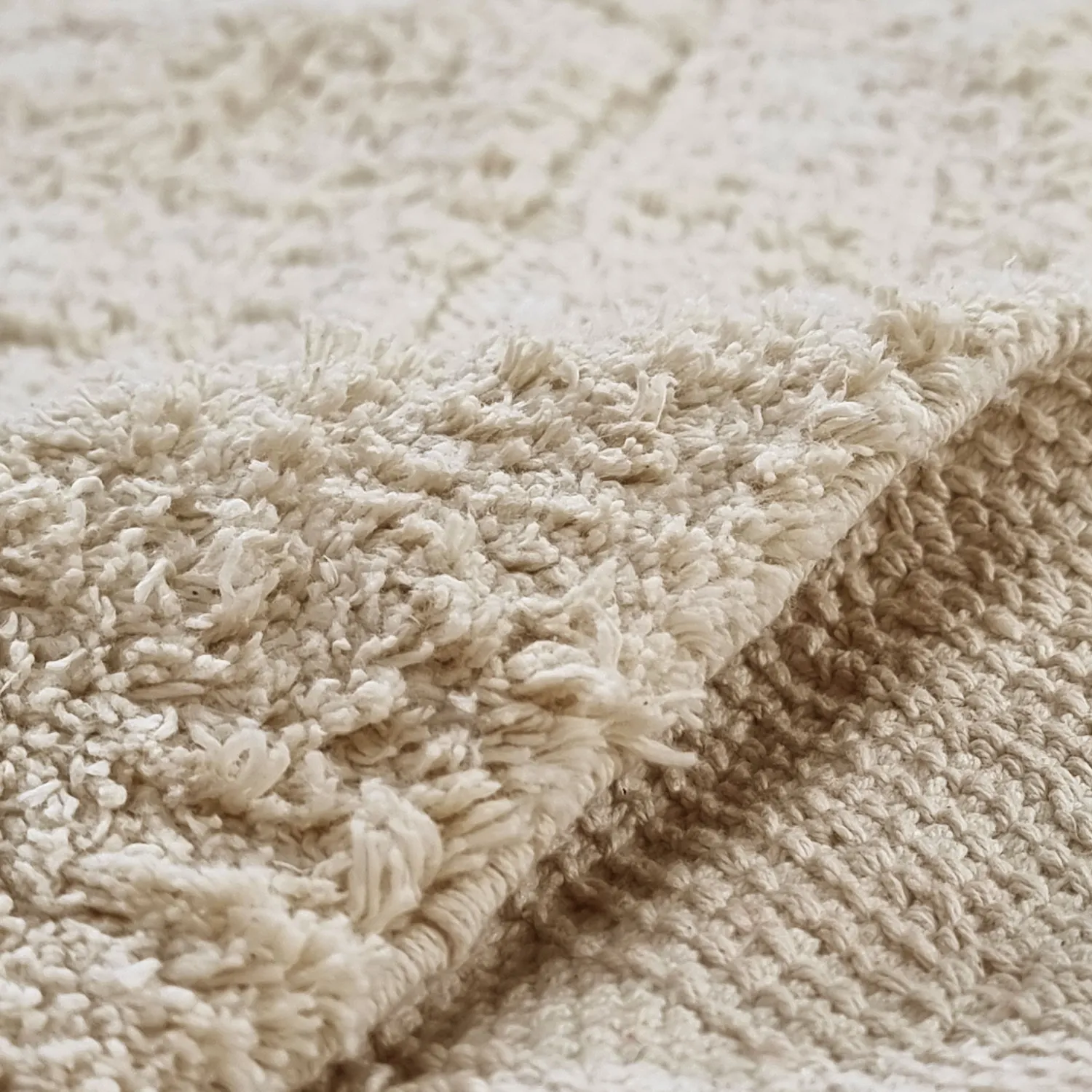 Shaggy rugs - Sivia Natural Cotton Shaggy (beige)