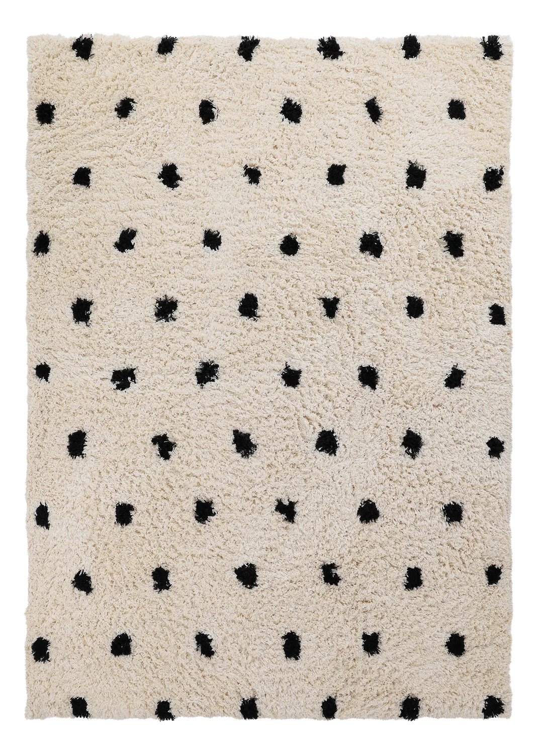 Shaggy rugs - Soria Natural Cotton Shaggy (off-white/black)