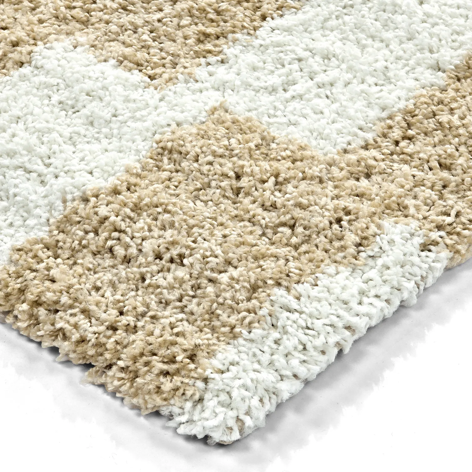 Shaggy rugs - Tamri (beige/white)