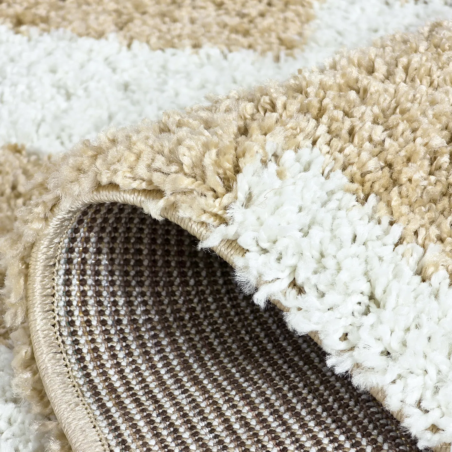 Shaggy rugs - Tamri (beige/white)