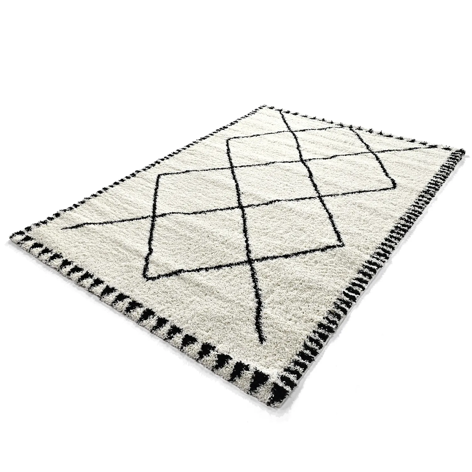 Shaggy rugs - Tiznit (white/black)