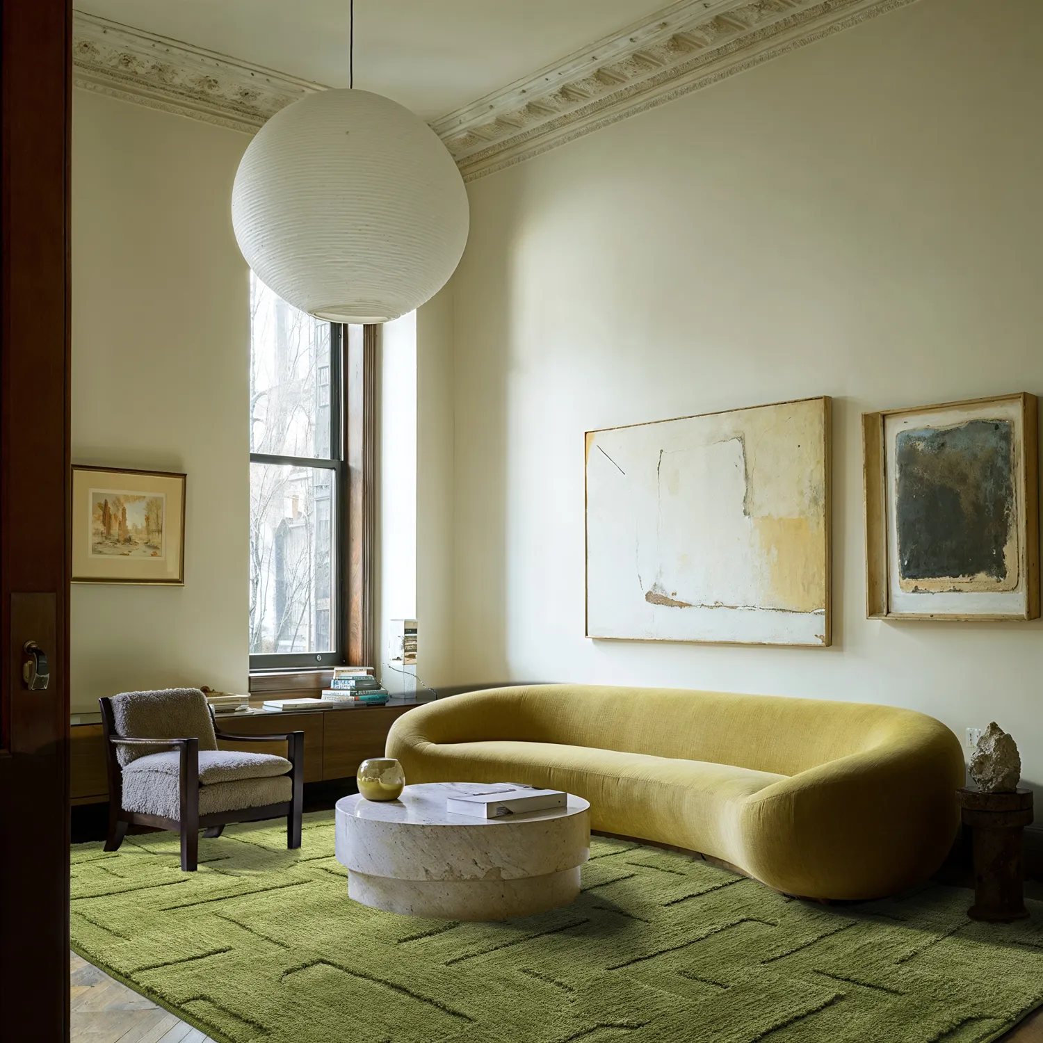 Shaggy rugs - Tripoli (moss green)