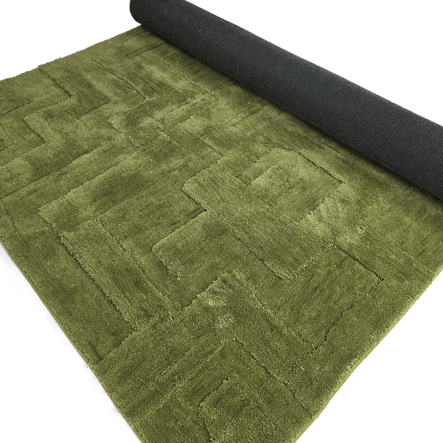 Shaggy rugs - Tripoli (moss green)