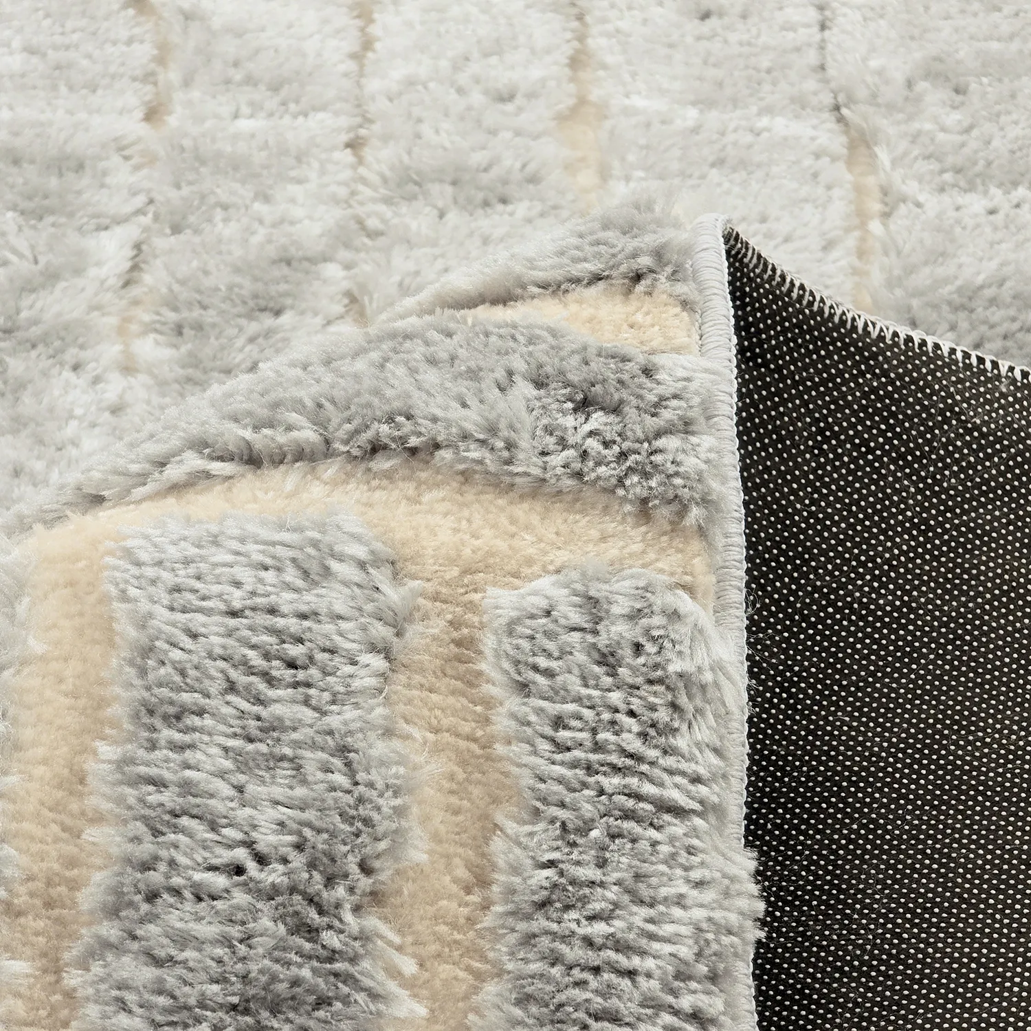 Shaggy rugs - Tyros (cream/grey)