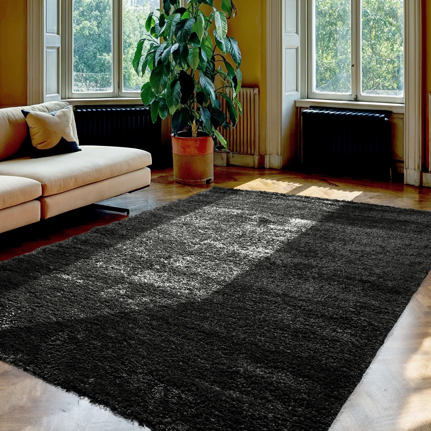 Shaggy rugs - Zoe (black)