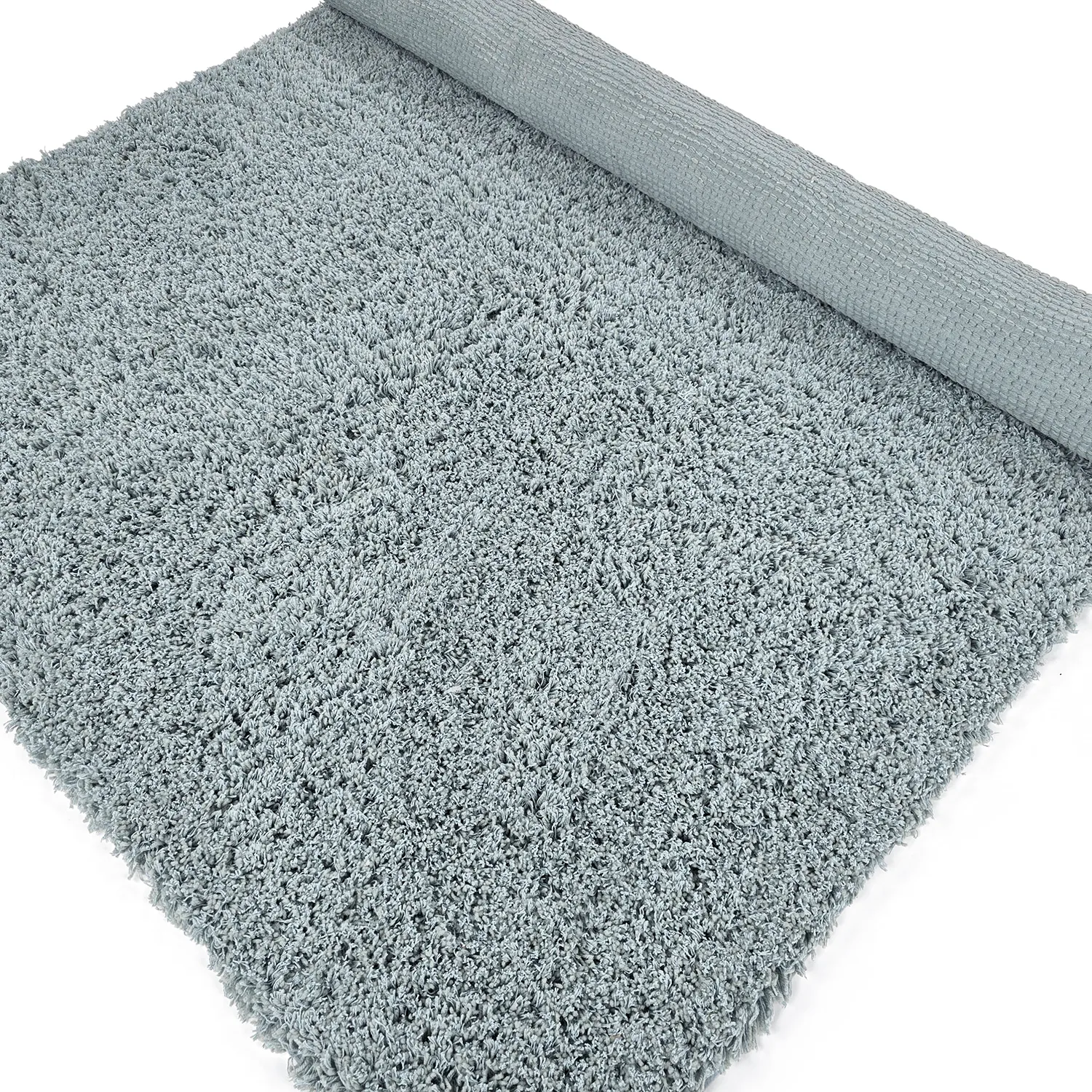 Shaggy rugs - Combarro Solid Cotton Shaggy (light blue)