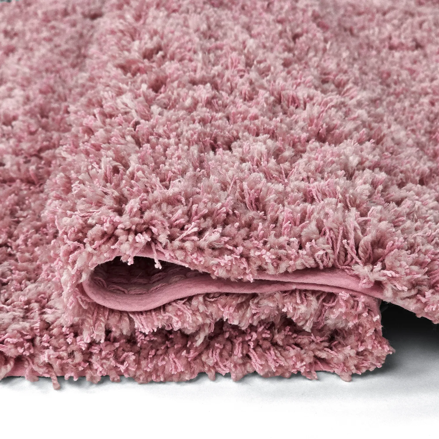 Shaggy rugs - Combarro Solid Cotton Shaggy (light pink)