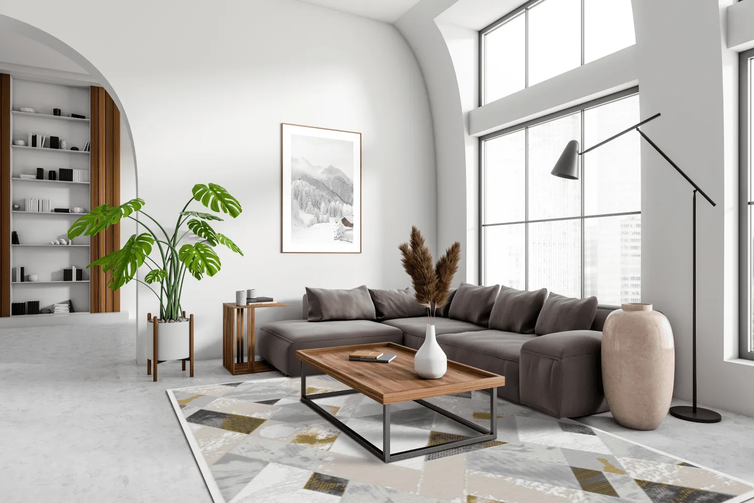Wilton rug - Samos (grey/multi)