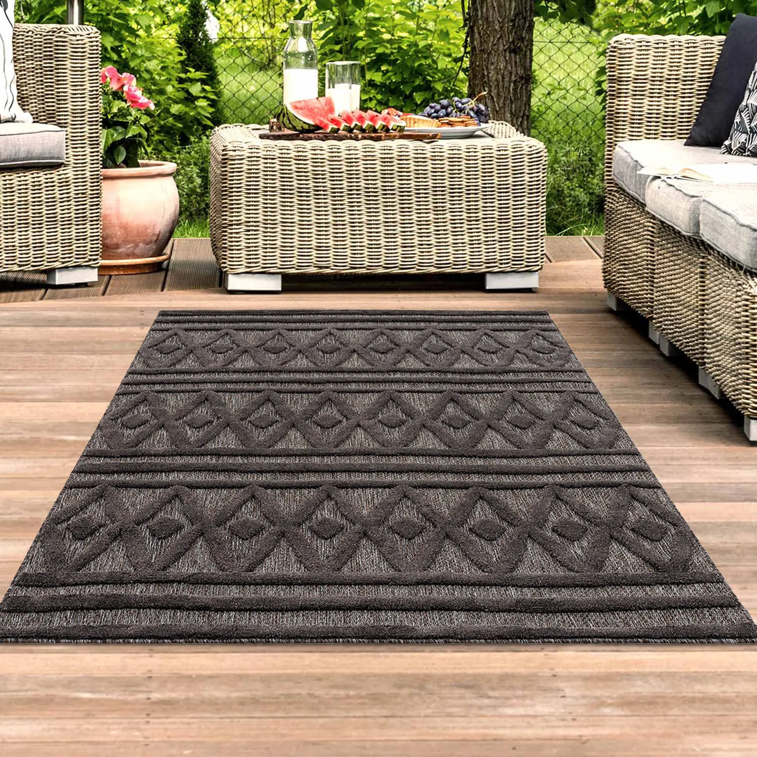 Shaggy Indoor-Outdoor - Chester (anthracite)