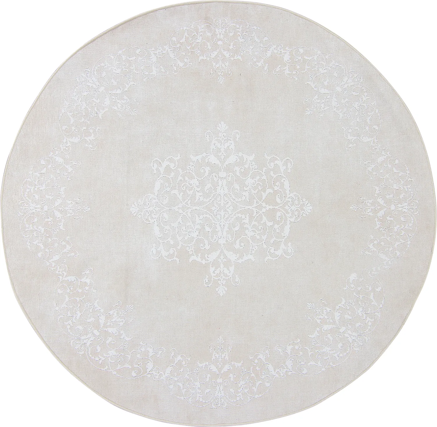 Round rug - Santi (pink/white)