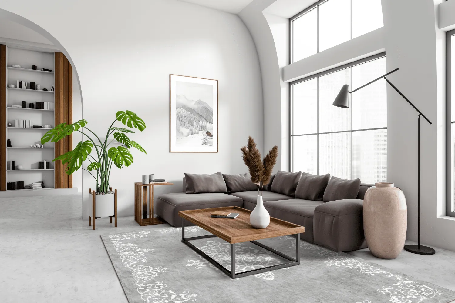 Wilton rug - Santi (grey/white)