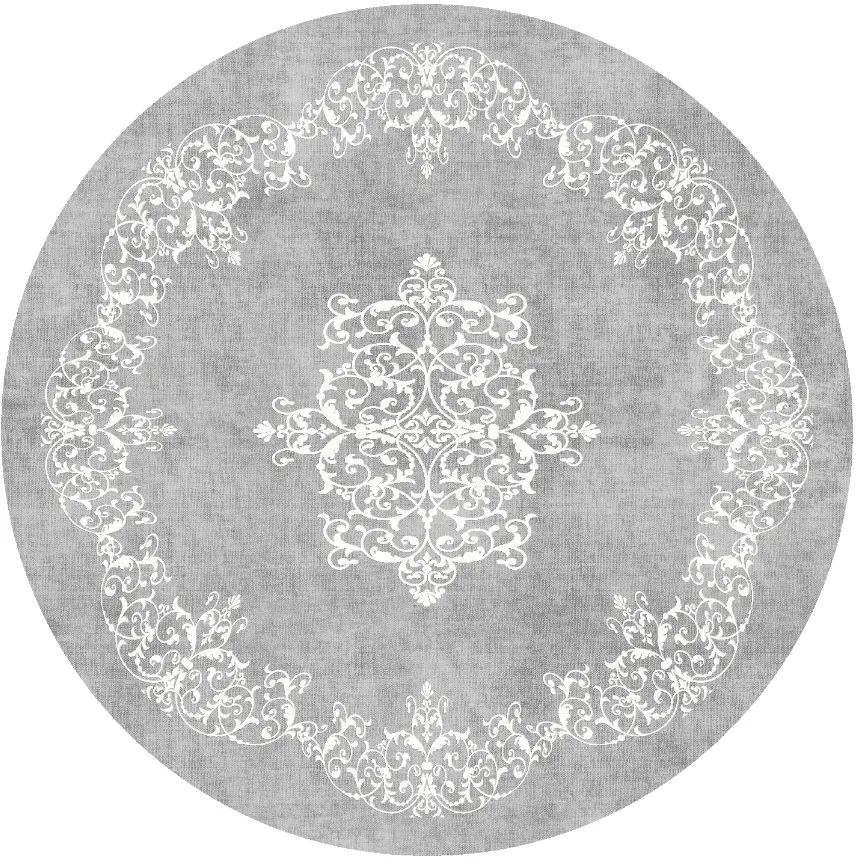 Round rug - Santi (grey/white)