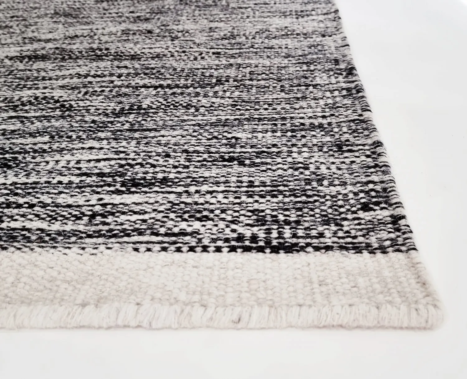 Wool rug - Savona (black/white)