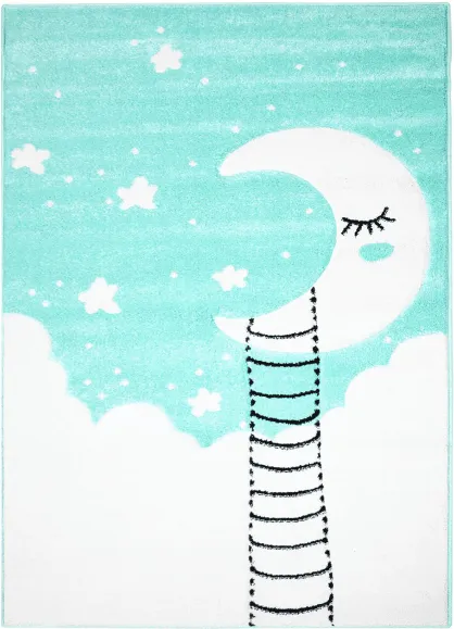Childrens rugs - Bueno Moon (turquoise)