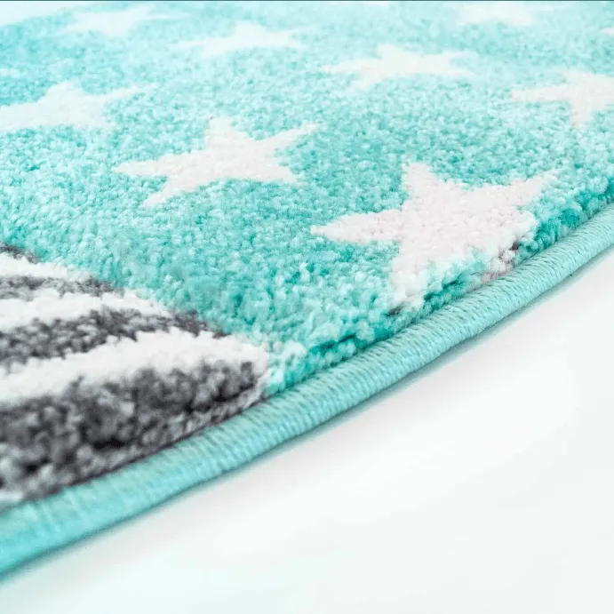 Childrens rugs - Bueno Night Stars Round (turquoise)