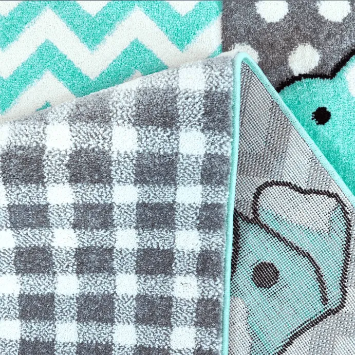 Childrens rugs - Bueno Animals (turquoise)