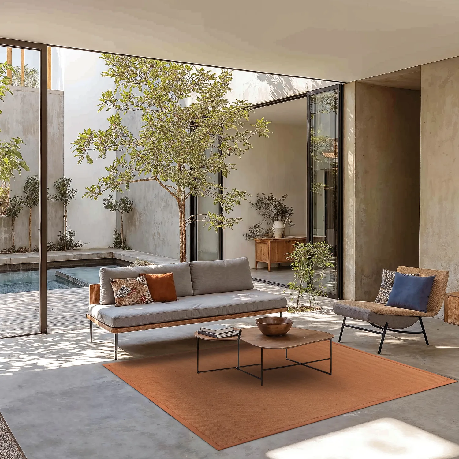 Sisal rugs - Agave (brown-orange)