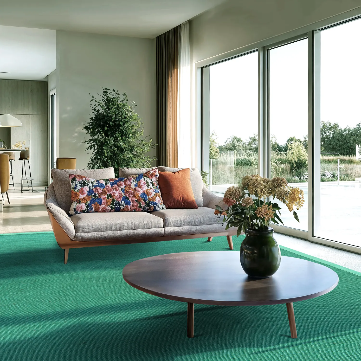 Sisal rugs - Agave (emerald green)
