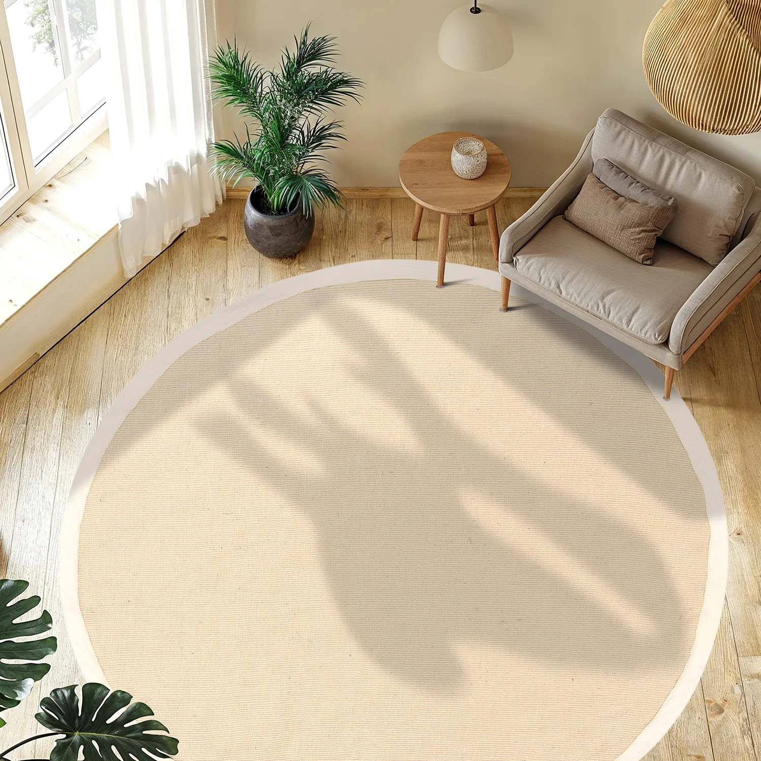 Round rug (sisal) - Agave (ivory)