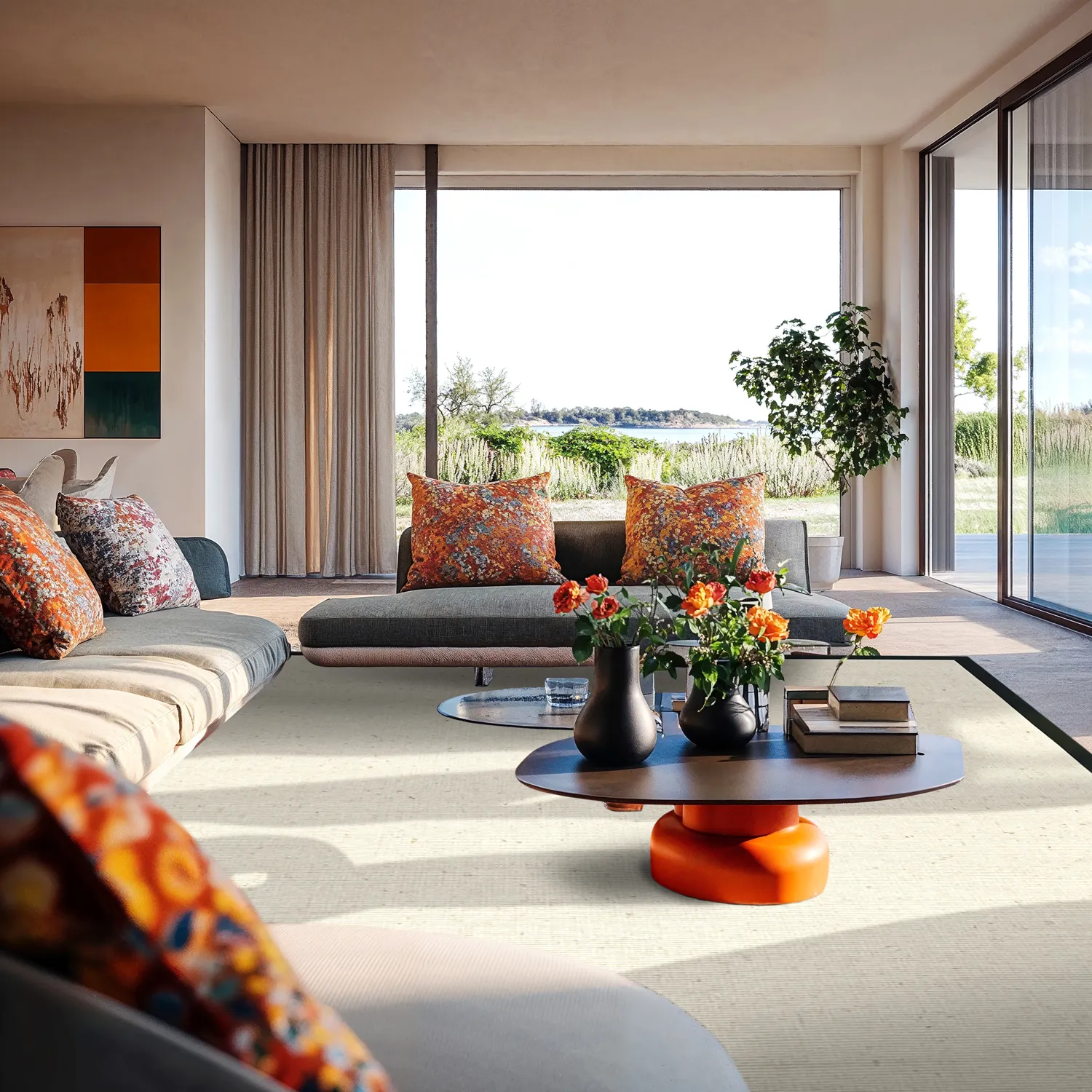 Sisal rugs - Agave (black/offwhite)
