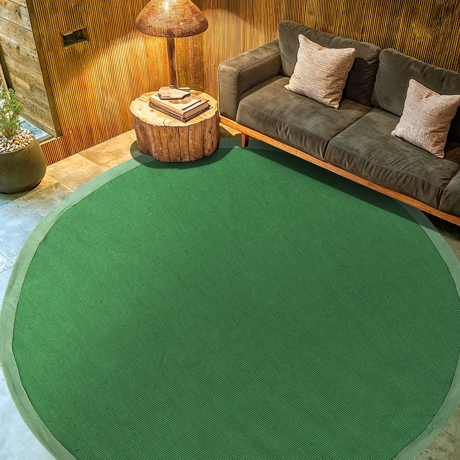 Round rug (sisal) - Agave (green)