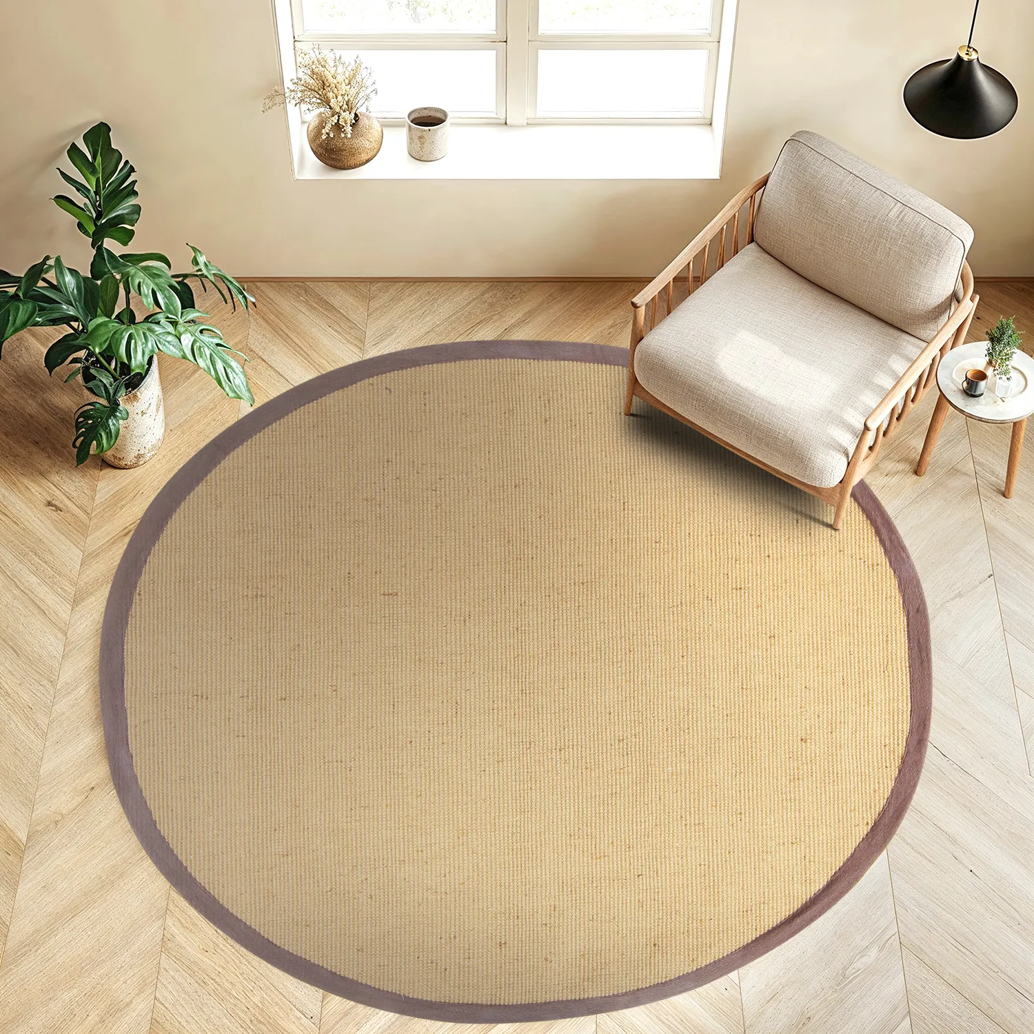 Round rug (sisal) - Agave (natural/brown)