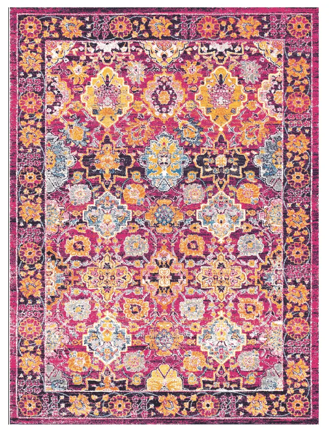 Wilton rug - Fernana (pink/multi)