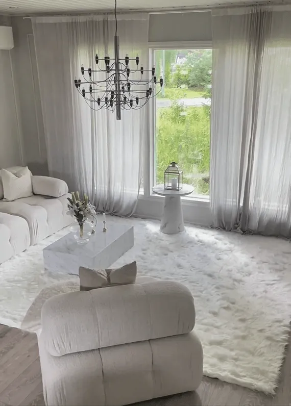 Shaggy rugs - Pomaire (white)