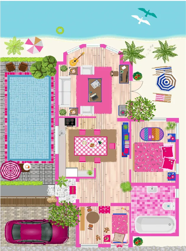 Childrens rugs - Beach world