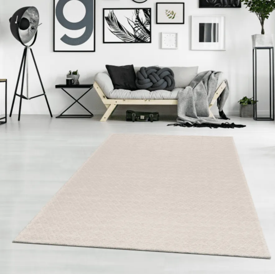 Cotton rug - Saltnes (beige)