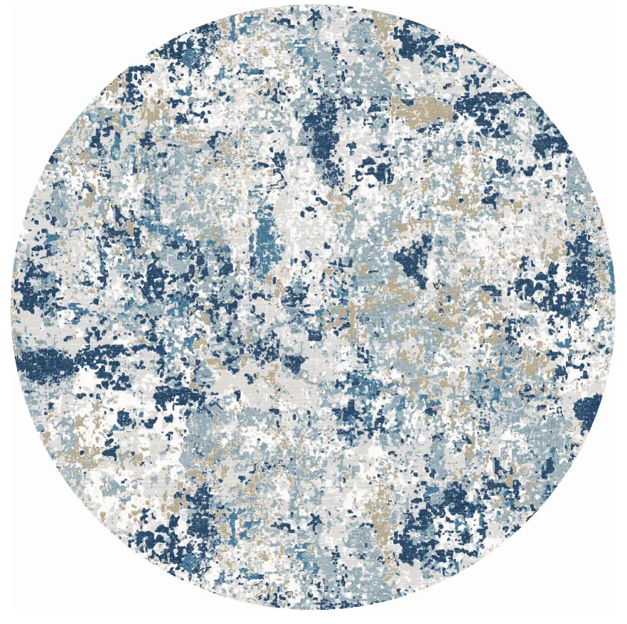 Round rug - Hiboun (blue)