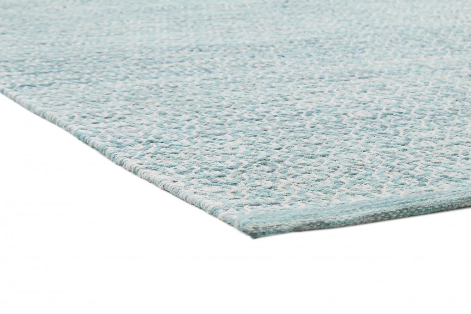 Wool rug - Snowshill (turquoise/white)