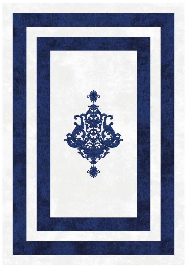 Wilton rug - Soros (blue/white)