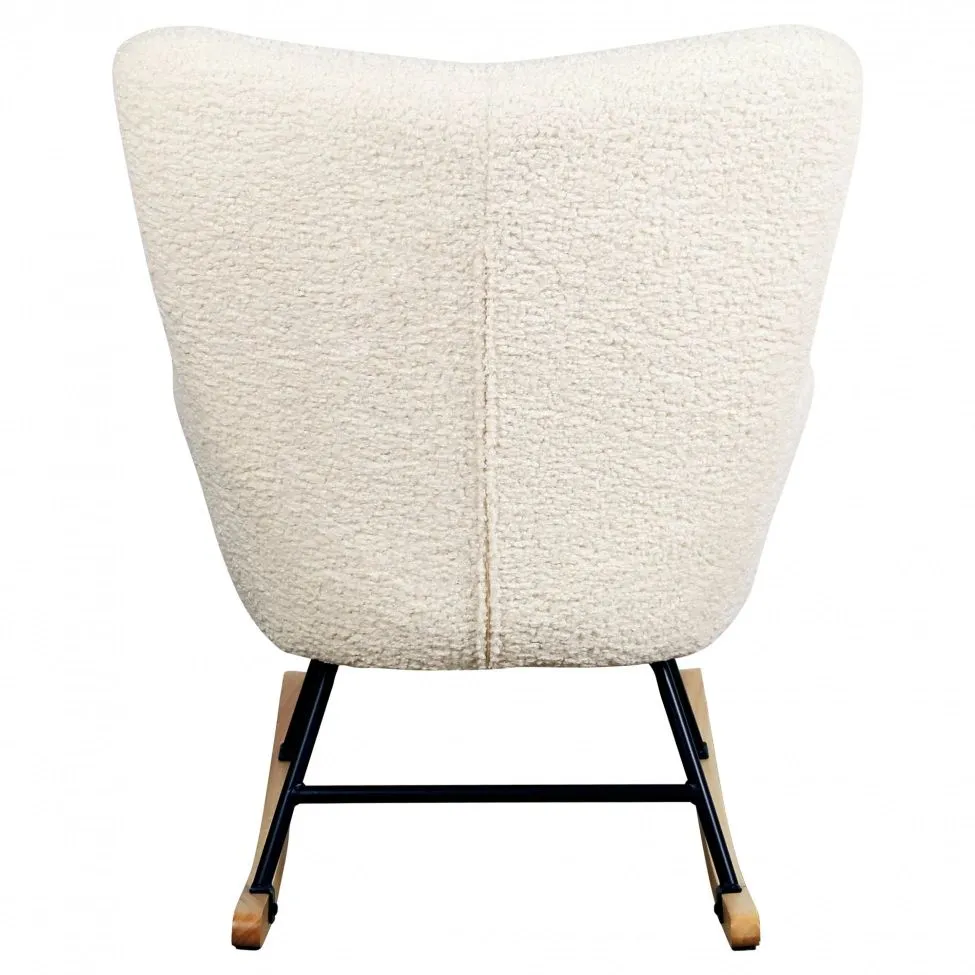 Rocking chair - Como (white/teddy)