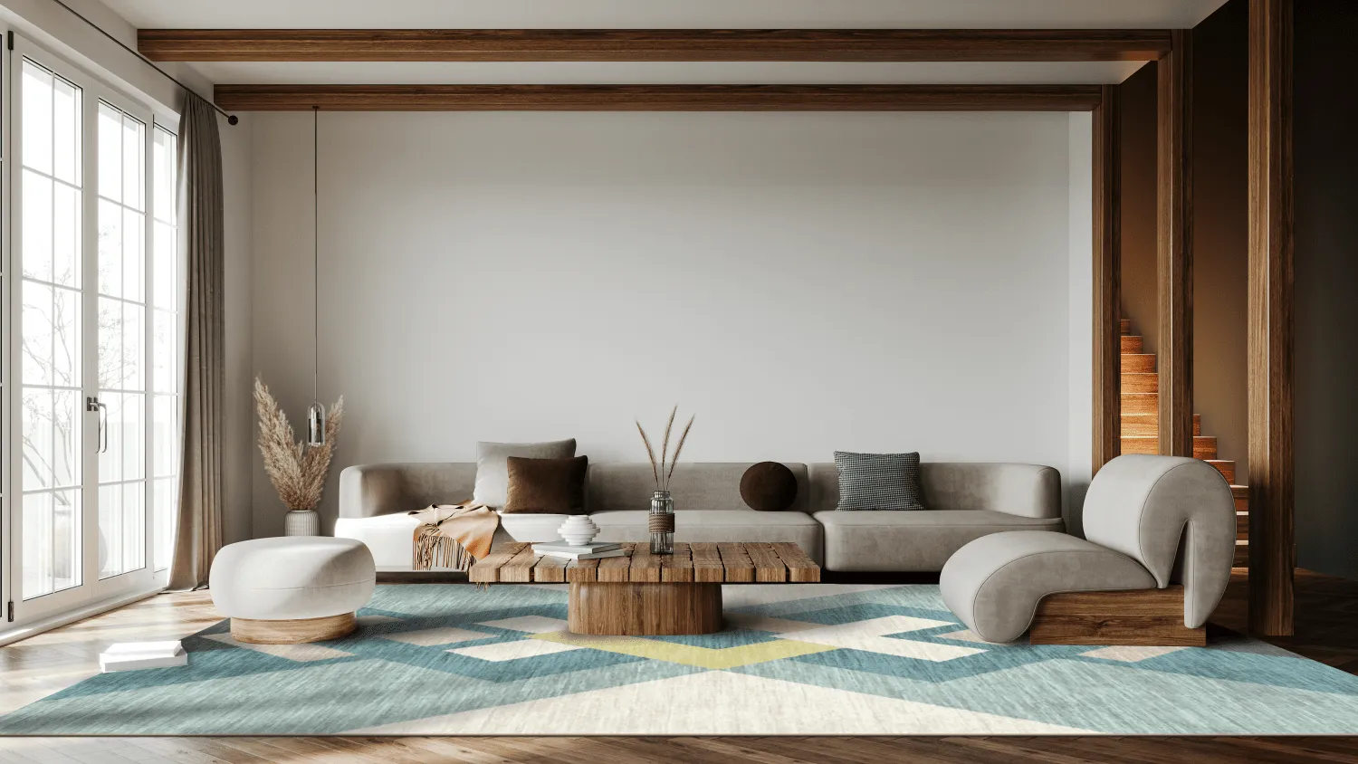 Wilton rug - Temara (blue/multi)
