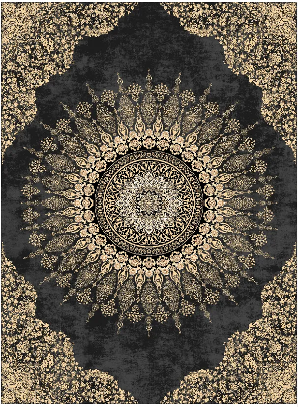 Wilton rug - Sandrigo (black/gold)