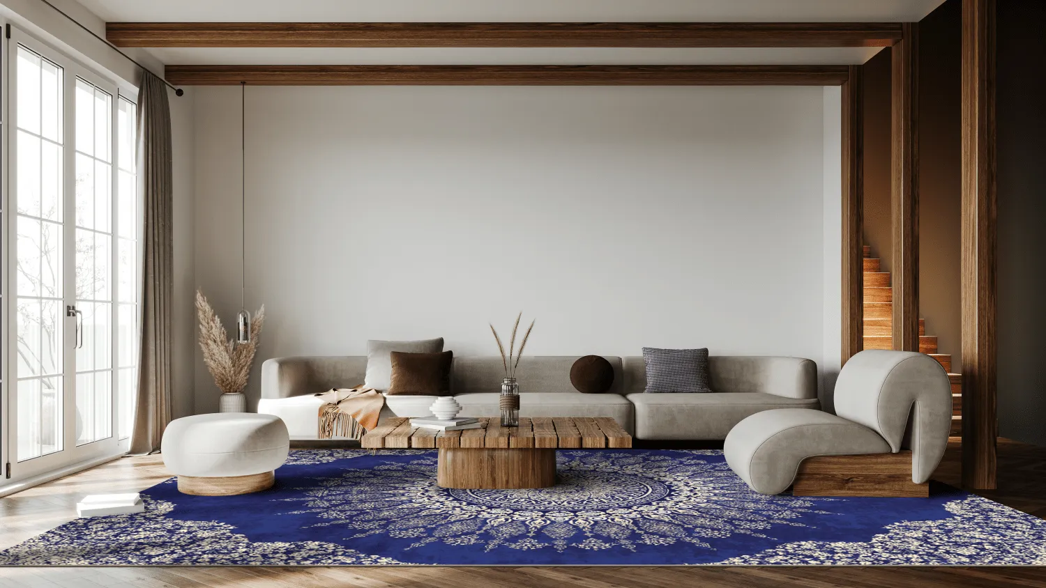 Wilton rug - Sandrigo (blue/beige)