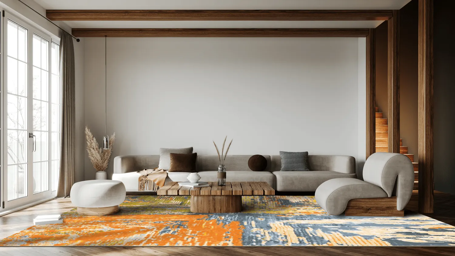 Wilton rug - Tizzano (orange/multi)