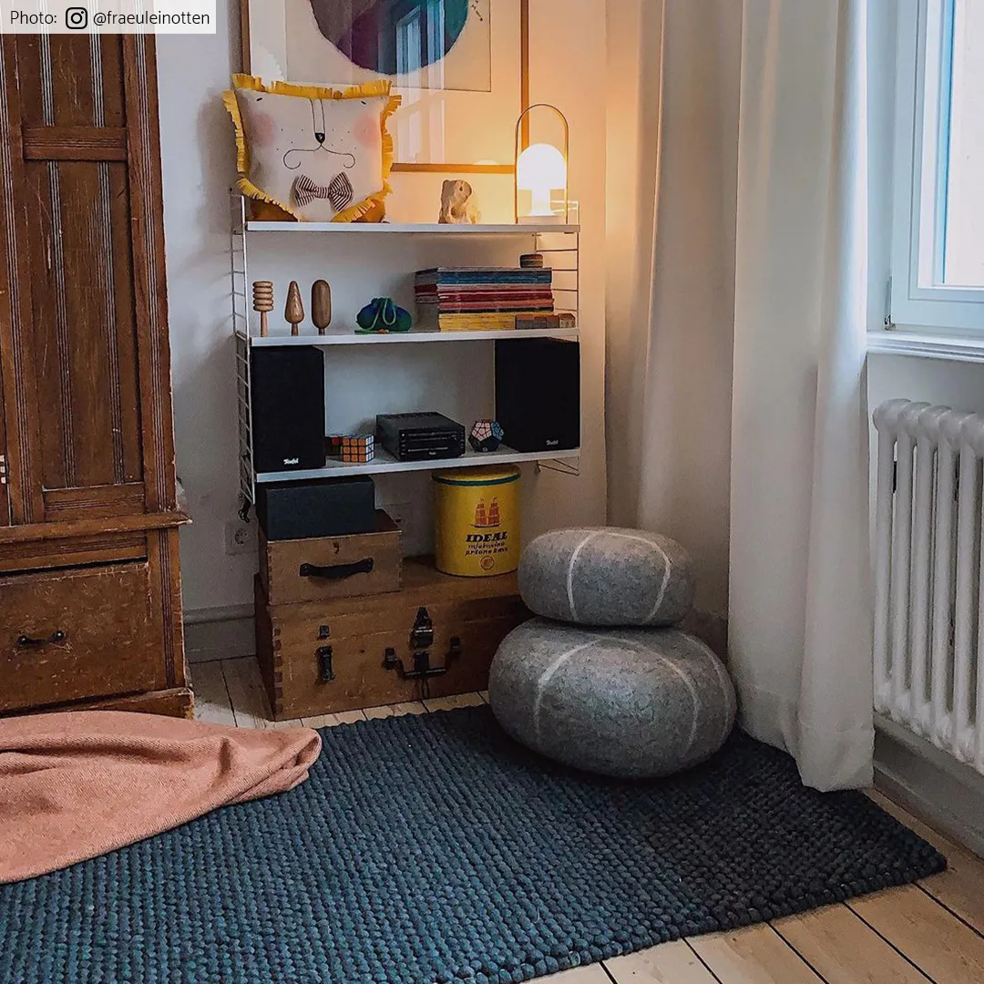 Wool rug - Avafors (dark grey)