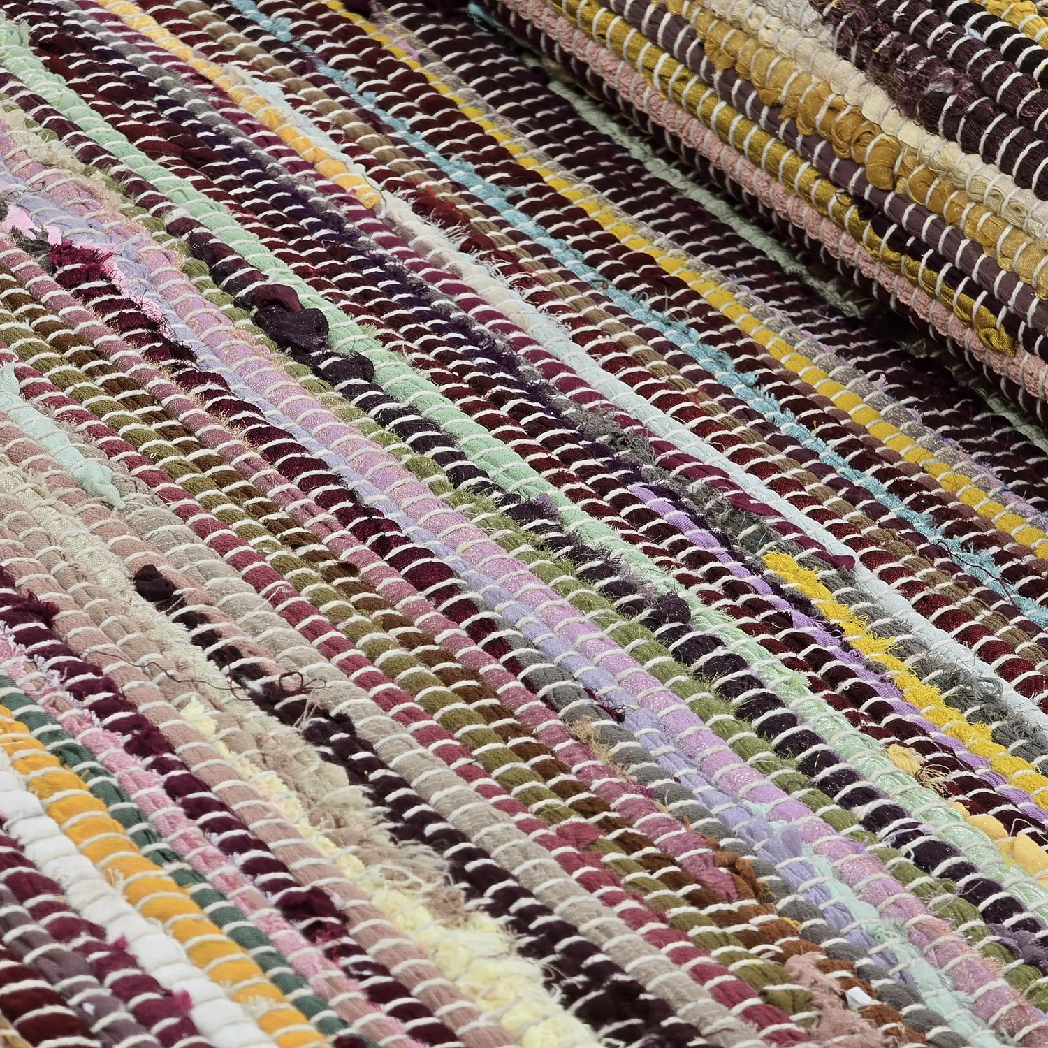 Rag rug - Happy (yellow/multi)