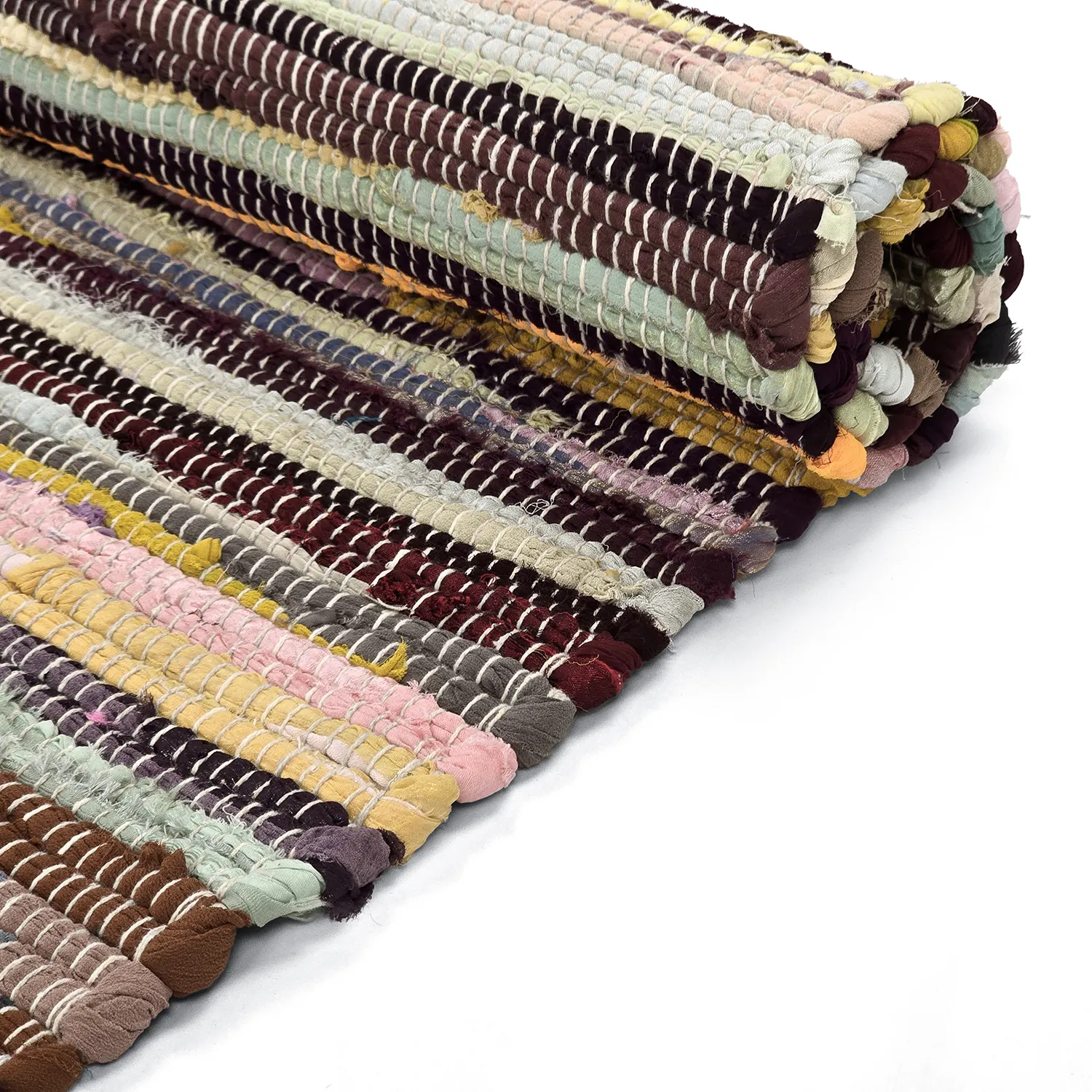 Rag rug - Happy (yellow/multi)