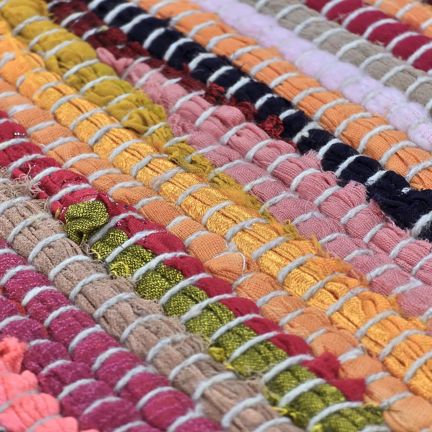 Rag rug - Happy (pink/multi)