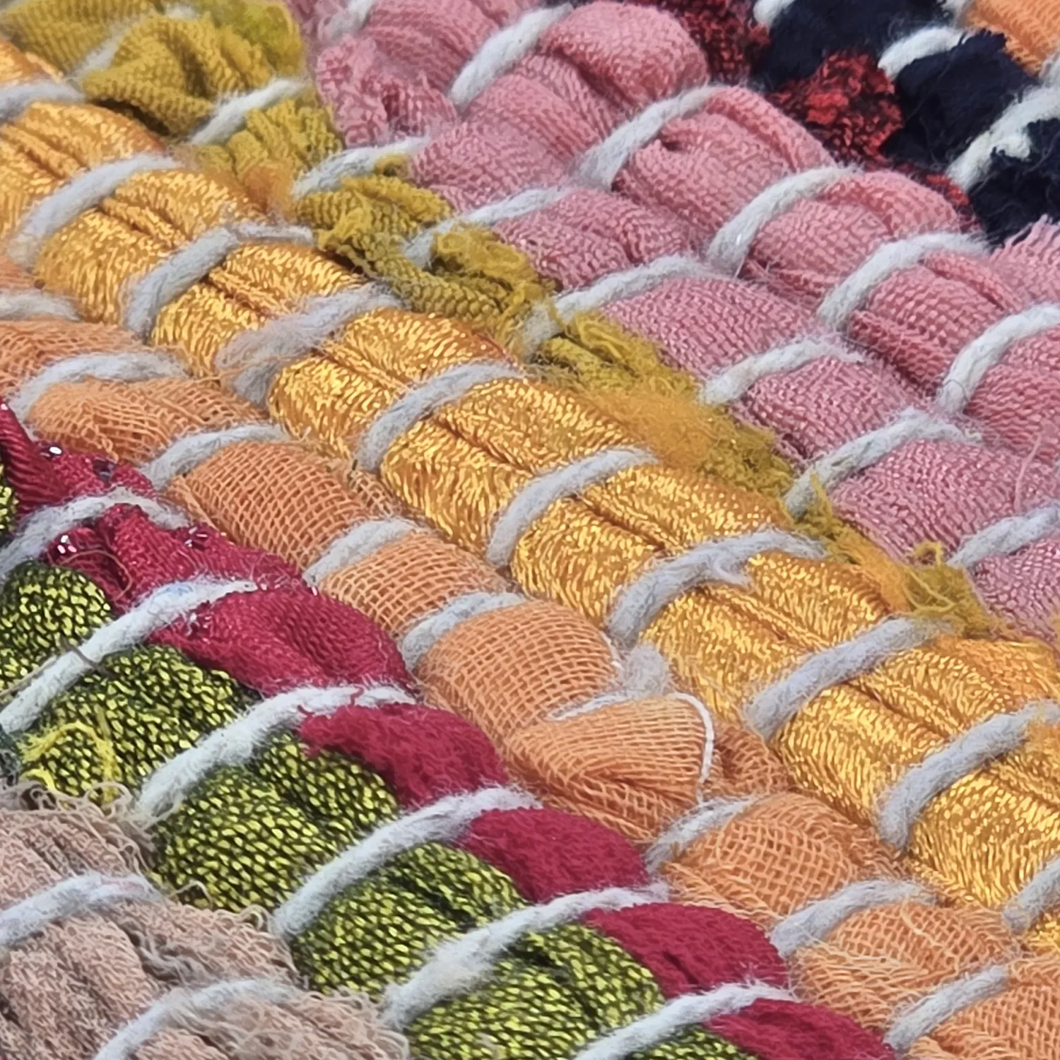 Rag rug - Happy (pink/multi)