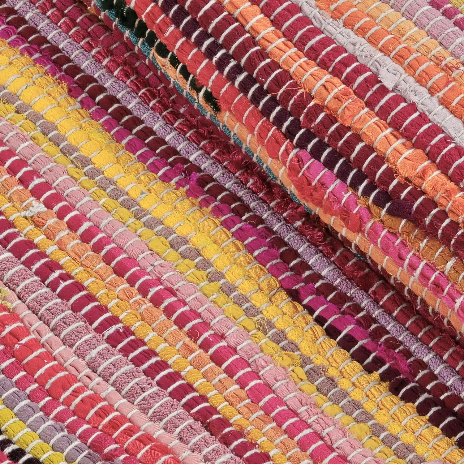 Rag rug - Happy (pink/multi)