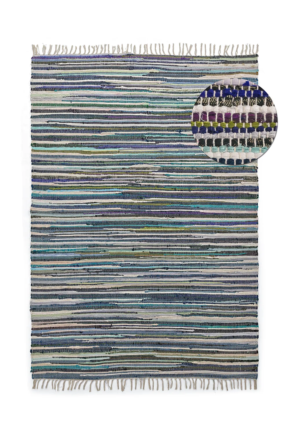 Rag rug - Home (blue/multi)