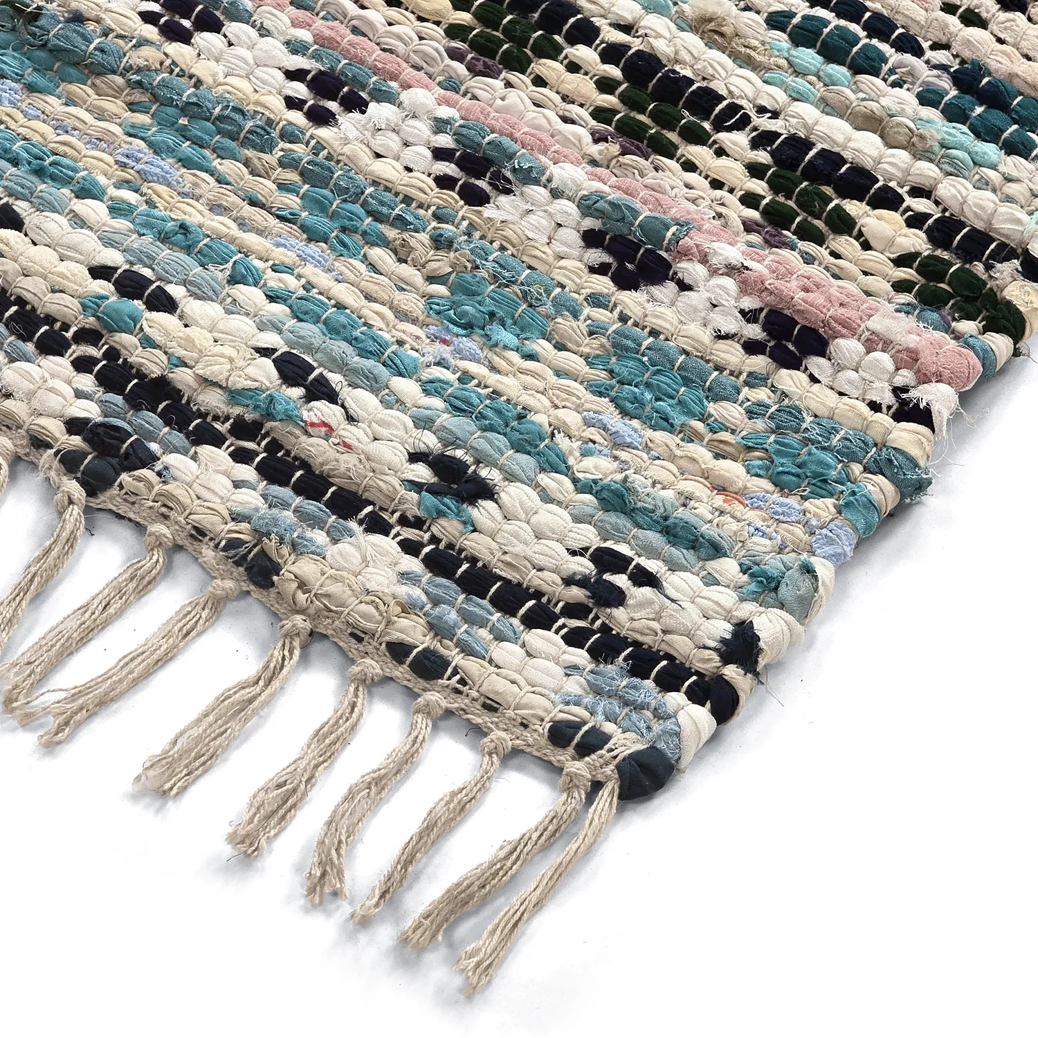 Rag rug - Lindby (blue/multi)